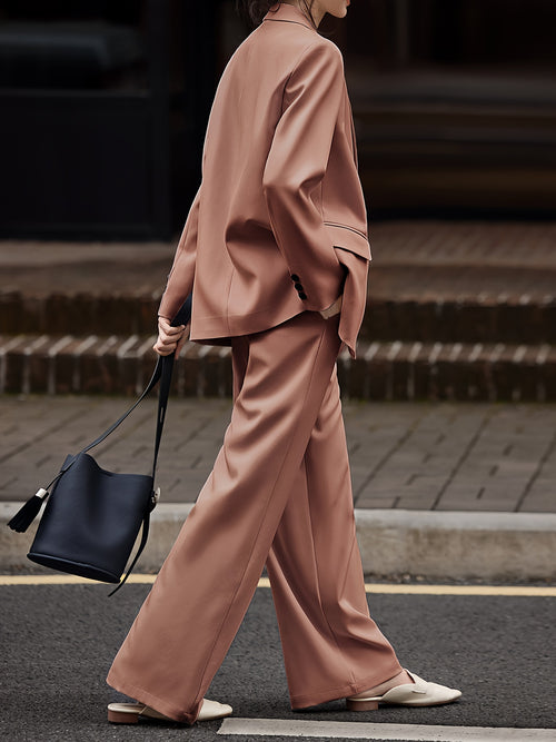 2024 Spring and Autumn New Fashion Commuting Slimming Suit, Simple Commuting Suit