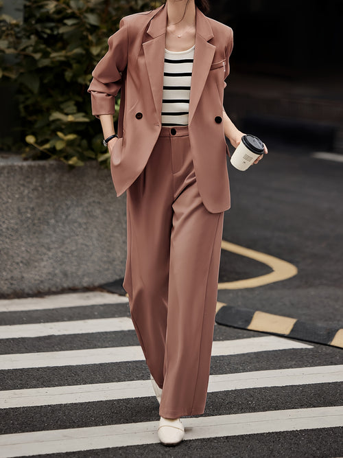 2024 Spring and Autumn New Fashion Commuting Slimming Suit, Simple Commuting Suit